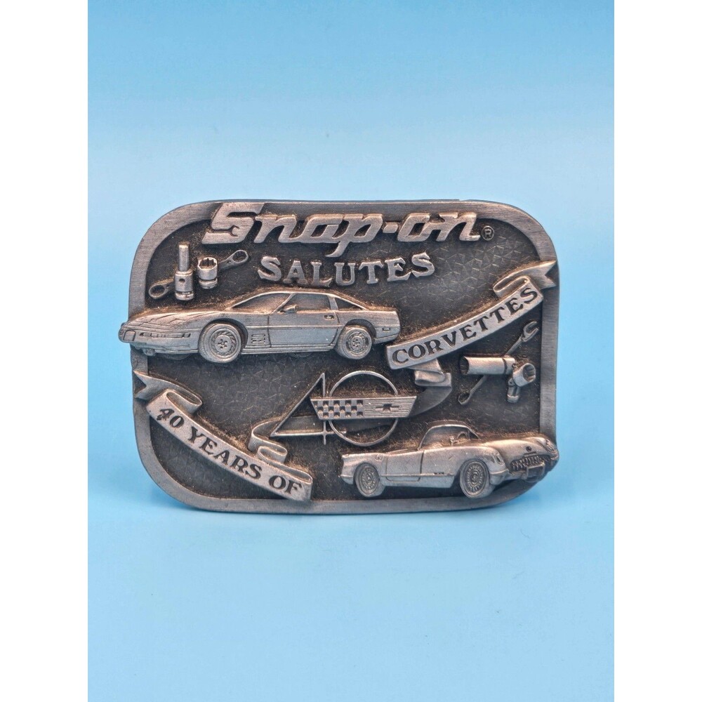 Vintage Belt Buckle Snap-On Salutes 40 Years Of Corvettes Limited Edition